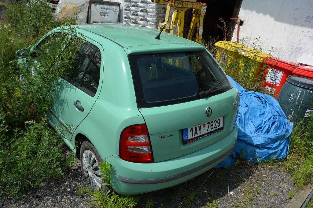 Osobní automobil Škoda Fabia, 1.4i, 50 kW, RZ 1AY7629, 2000, 142.161 km, z majetku PAMA Poděbrady s.r.o. 