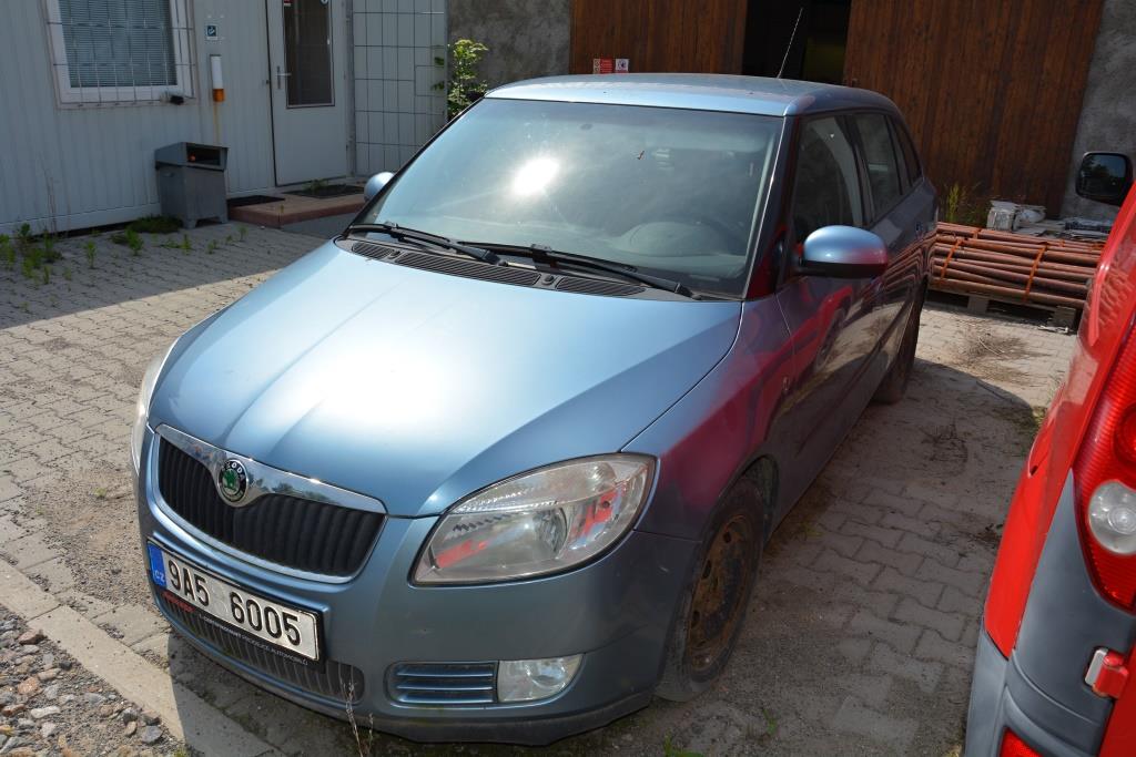 Osobní automobil Škoda Fabia, 1.4TDi, 59 kW, RZ 9A56005, 2008, stav tachometru 211.715 km, z majetku PAMA Poděbrady s.r.o.