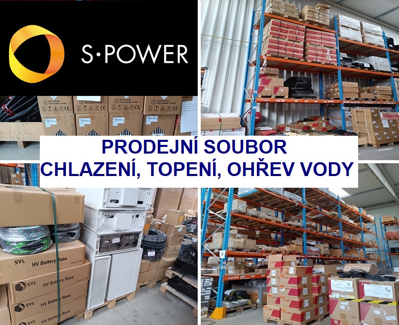 Prodej komponentů chlazení, topení, ohřev vody, izolací, tvarovek a další materiál z majetku S-Power Energies, s.r.o.