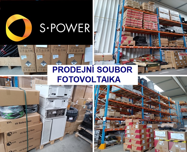 Prodej zásob fotovoltaiky - střídače napětí, panely, konstrukce, rozvaděče a další materiál z majetku S-Power Energies