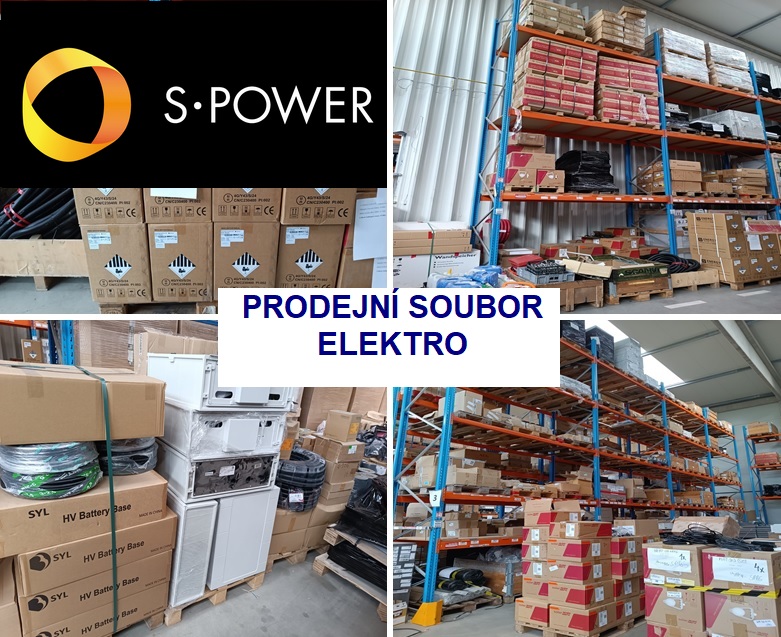 Prodej zásob elektro materiálu pro fotovoltaiku - jističe, zdroje, stykače a další materiál z majetku S-Power Energies