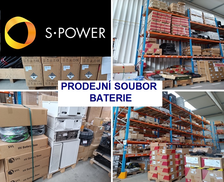 Prodej zásob baterií Pylontech, Risen, GoodWe, AEG a další zásoby pro fotovoltaiku z majetku S-Power Energies